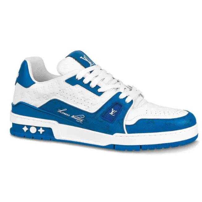 LOUIS VUITTON LV TRAINER '54' WHITE BLUE SNEAKER