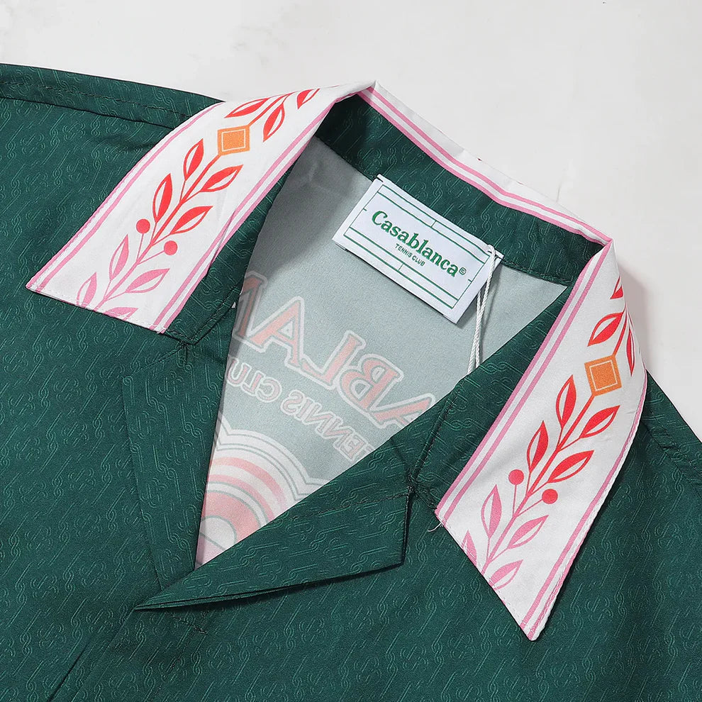 Casablanca Shirt Short Set Green