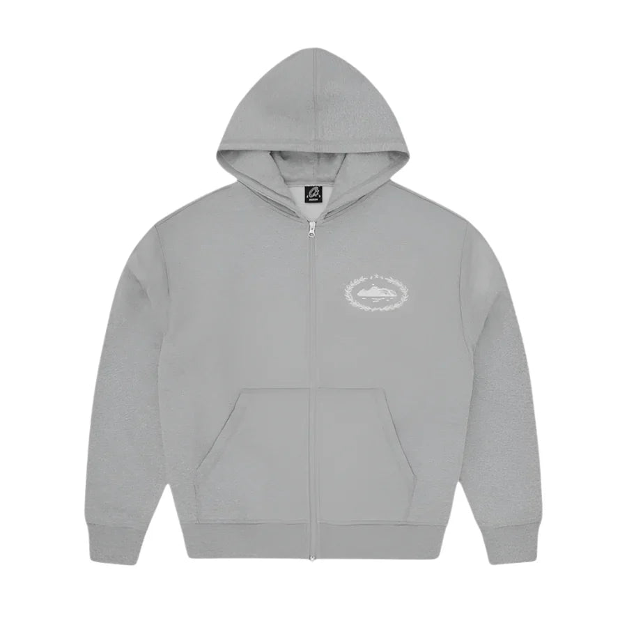 Corteiz Superior Royale Zip Hoodie- Grey