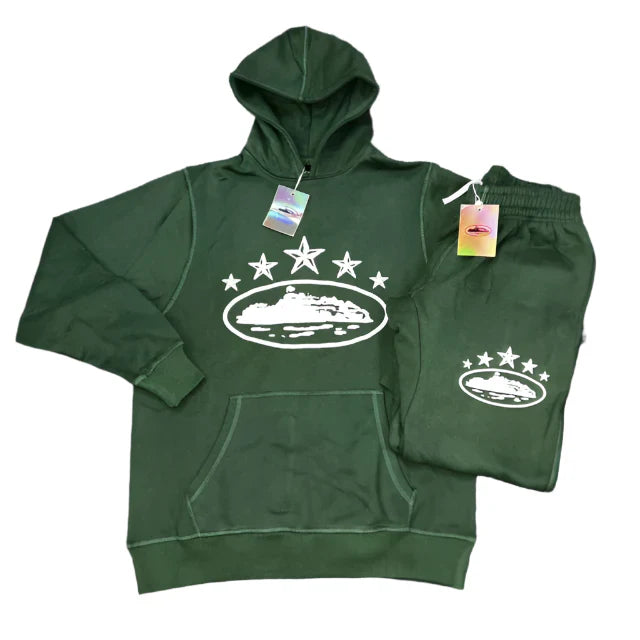Corteiz 5 Starz Alcatraz Tracksuit Green