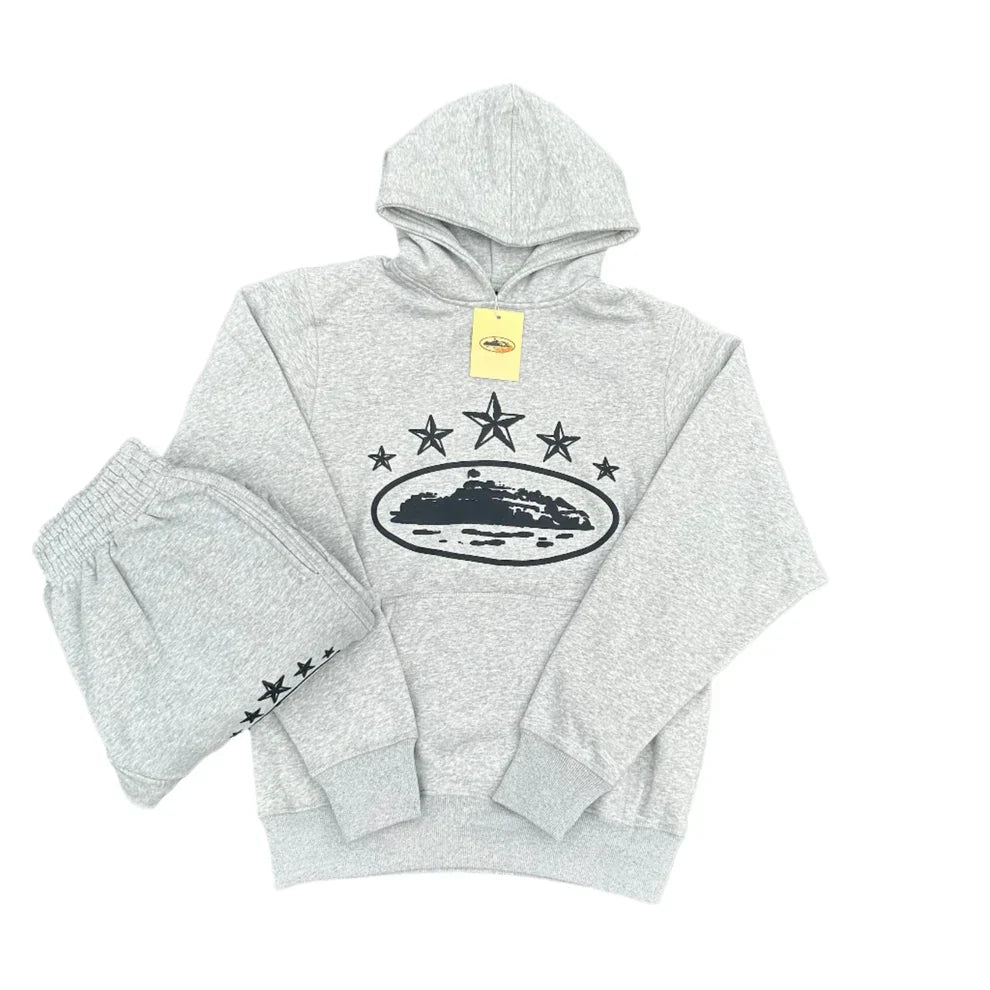 Corteiz 5 Starz Alcatraz Tracksuit Grey