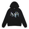Amiri Chrome Staggered Logo Hoodie Black